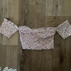 Off the shoulder crop top